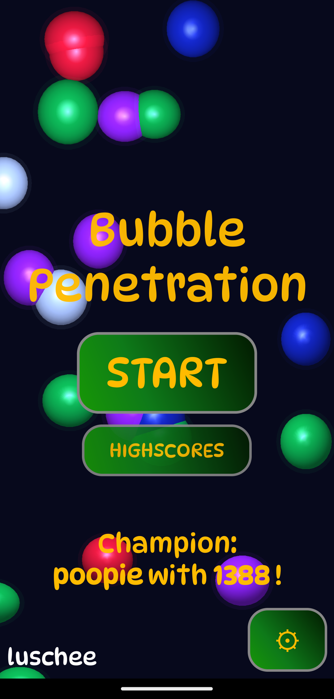 Bubble Penetration, app screenshot 1